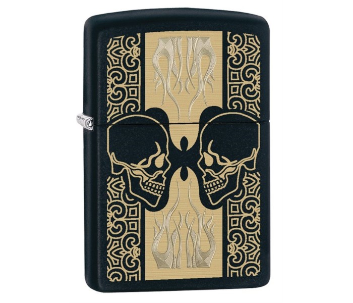 Zippo 29404 218 Skulls Lighter Gold and Black - Zoom Image