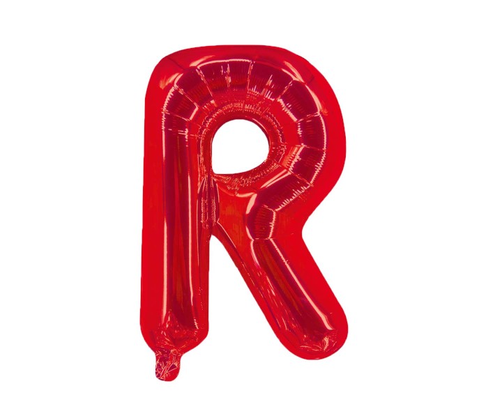 Party Time R-RE-803379 Letter R 16 Inch Foil Balloon Red - Zoom Image