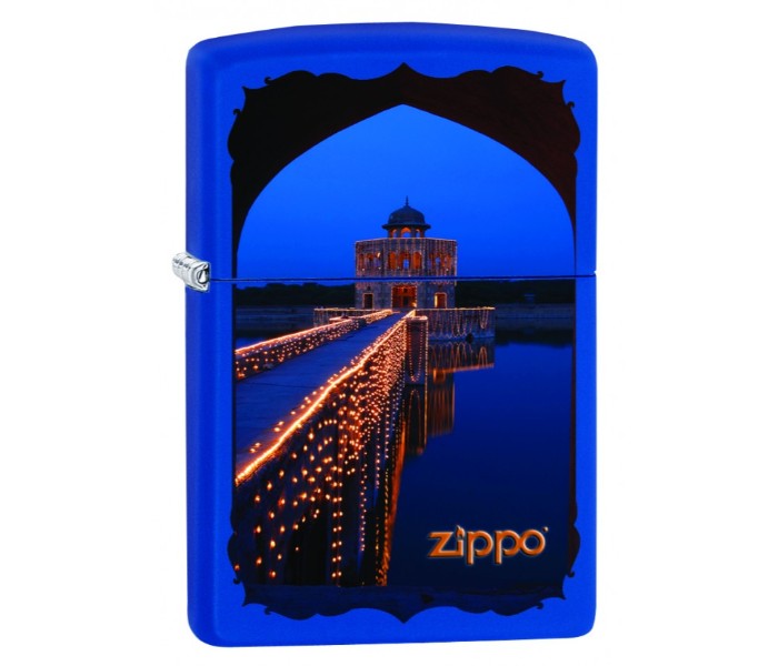 Zippo CI018779 - 229 Hiran Minar Regular Matte Lighter Blue - Zoom Image 2