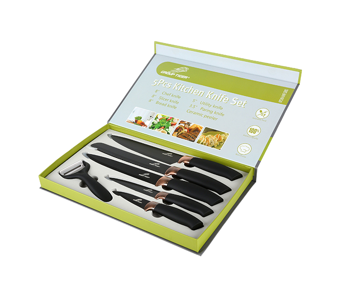 Group Tiger 5 Pieces Kitchen Knife Set with Ceramic Peeler - Zoom Image