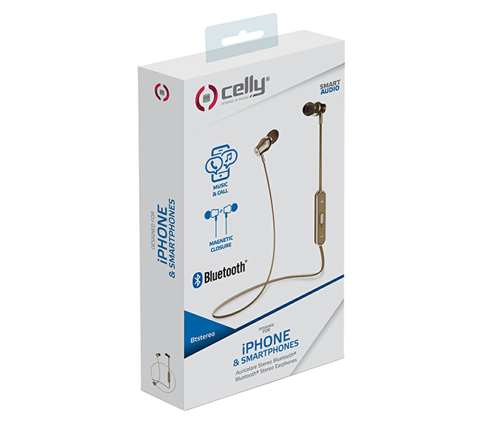 Celly BTSTEREOGD Stereo Bluetooth Earphone - Gold - Zoom Image 3