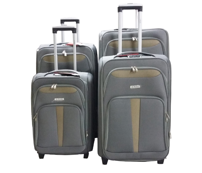 A Plus AT-446 4PCS Light Weight Soft Trolly - Grey - Zoom Image