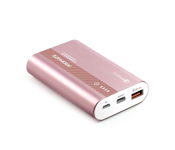 Promate Powertank-10 Portable 10000mAh with QC 3.0 and Over Charging Protection - Rose Gold - Zoom Image 7