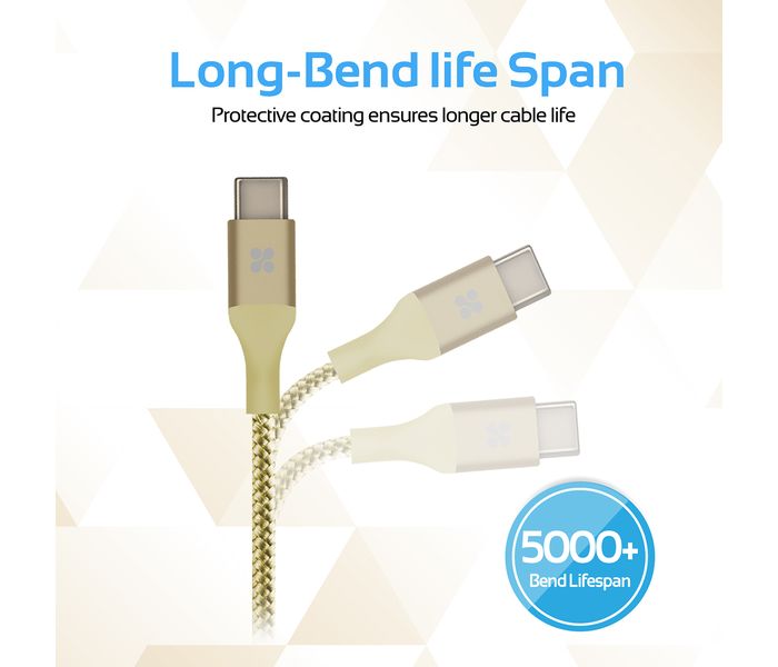 Promate UniLink-LTC USB Type-C OTG Cable with Lightning Connector - Gold - Zoom Image 5