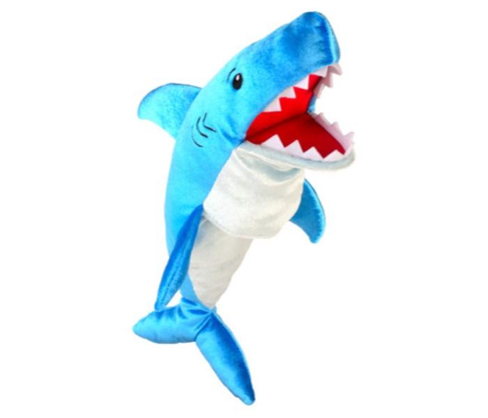 Fiesta Crafts T-2760 Hand Puppet Shark Blue, White - Zoom Image 1