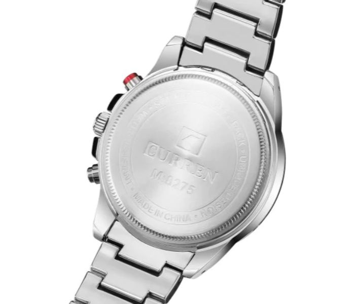 Curren 8275 Analog Business Watch For Men Silver and White - Zoom Image 2