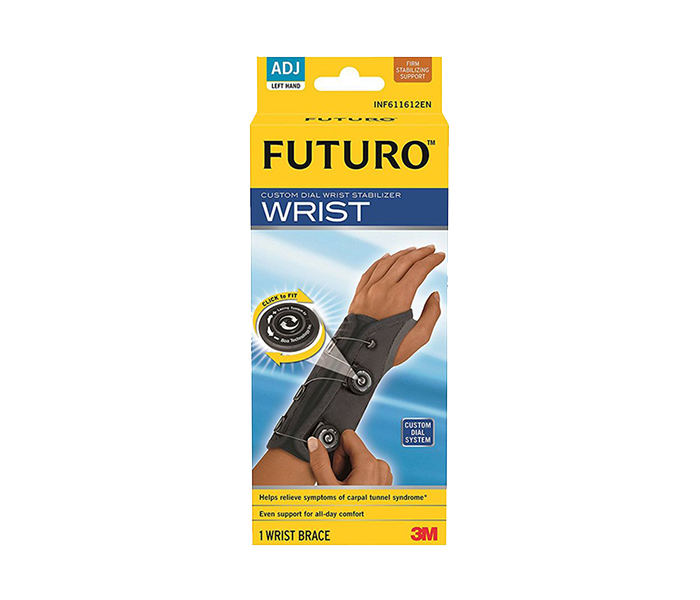 Futuro N11647817A Custom Dial Wrist Stabilizer For Left Hand - Black - Zoom Image