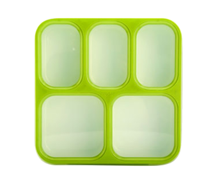 Royalford RF8707 5 Compartment Ultra Slim Sealed Lunch Box - Green - Zoom Image 2