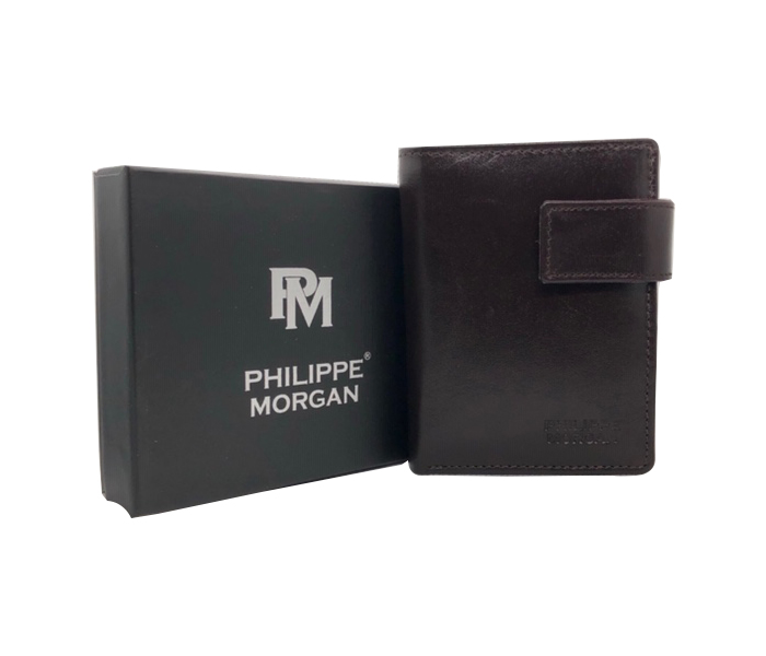 Philippe Morgan PM018 Men Leather Bifold Wallet - Dark Brown - Zoom Image 2