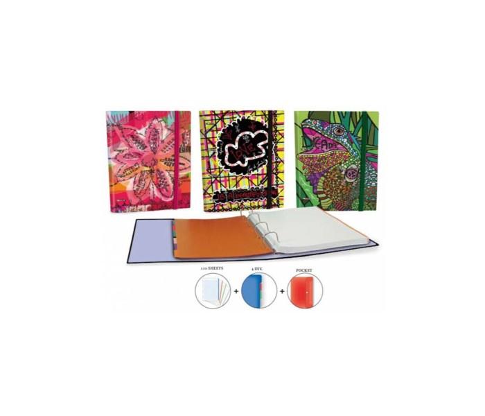 Senfort 100045 Set Of 3 A4 Ring Binders Assorted Multicolor - Zoom Image