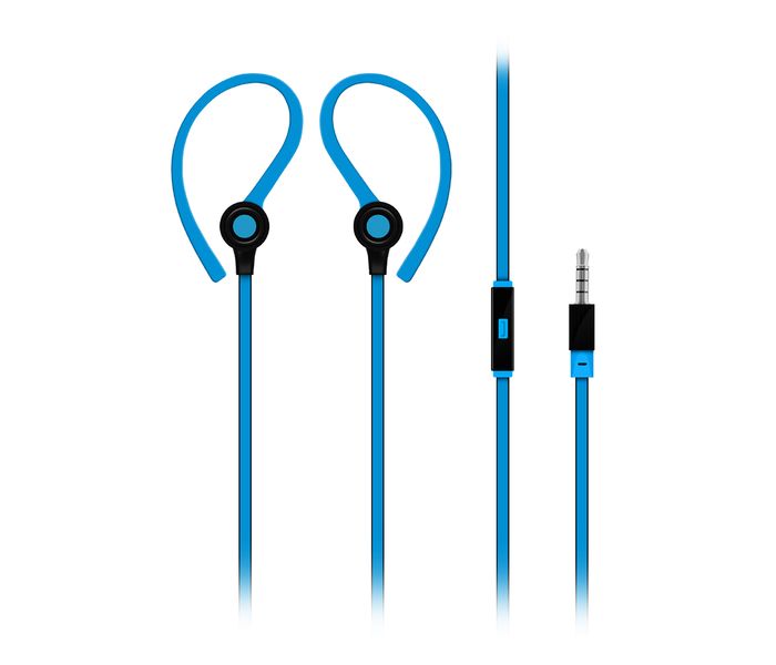 Promate Jazzy In Ear Wired Earhook Headphones with Built-In Microphone, Blue - Zoom Image 6