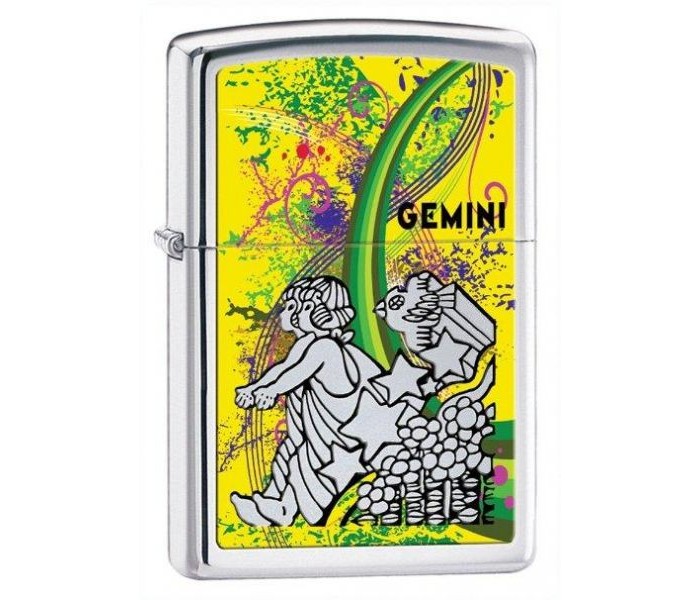 Zippo 24933-000009 Zodiac Gemini Lighter Multicolor - Zoom Image