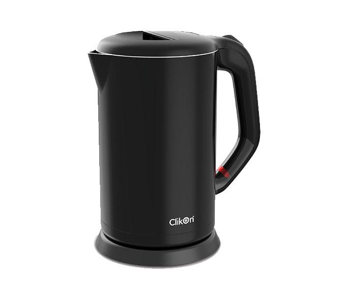 Clikon CK5123 1.7 Litre Double Wall Stainless Steel Electric Kettle - Black - Zoom Image 1