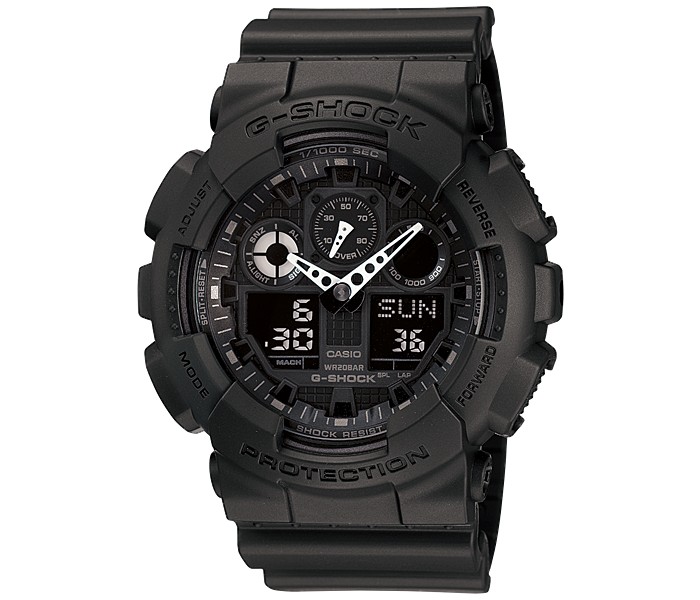 Casio G Shock GA-100-1A1DR Mens Analog and Digital Watch Black - Zoom Image