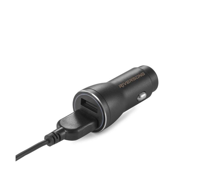 Riversong USB Car Charger 4.8 Amps 2 USB Port Black - Zoom Image 1