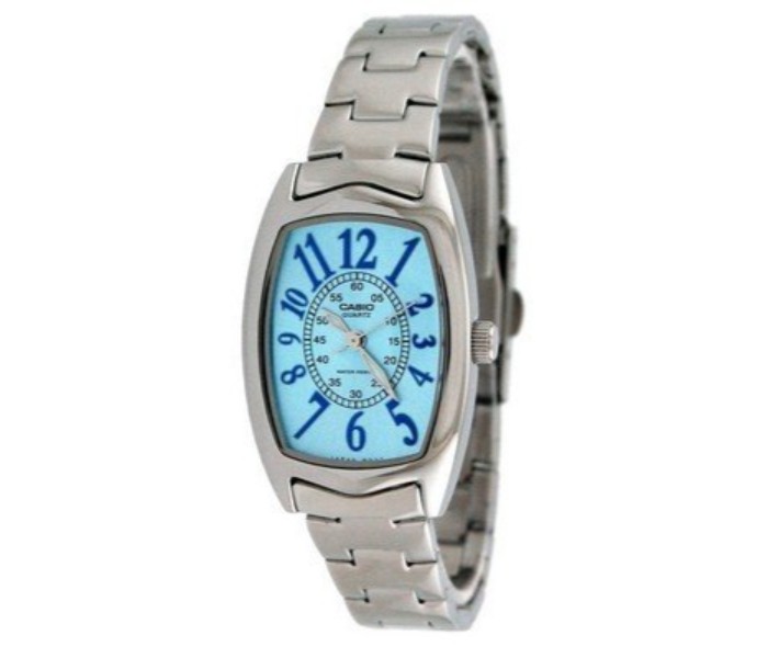 Casio LTP-1208D-2BDF Womens Analog Watch Silver and Blue - Zoom Image