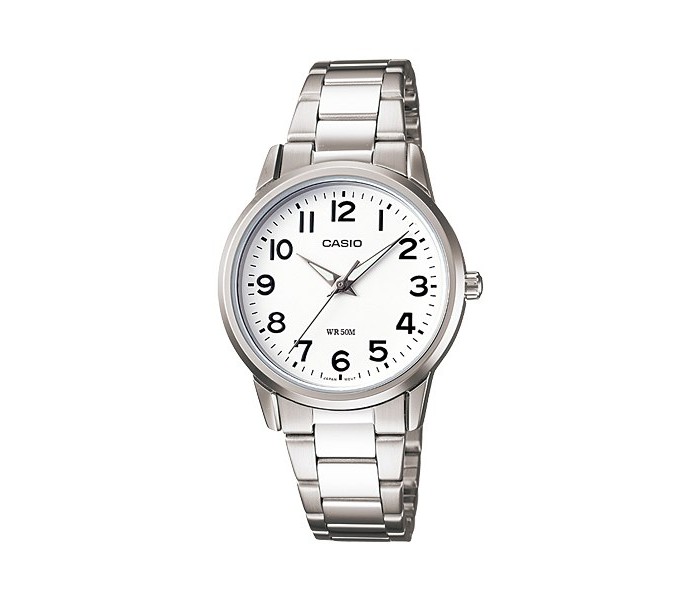 Casio LTP-1303D-7BDF Womens Analog Watch Silver and White - Zoom Image