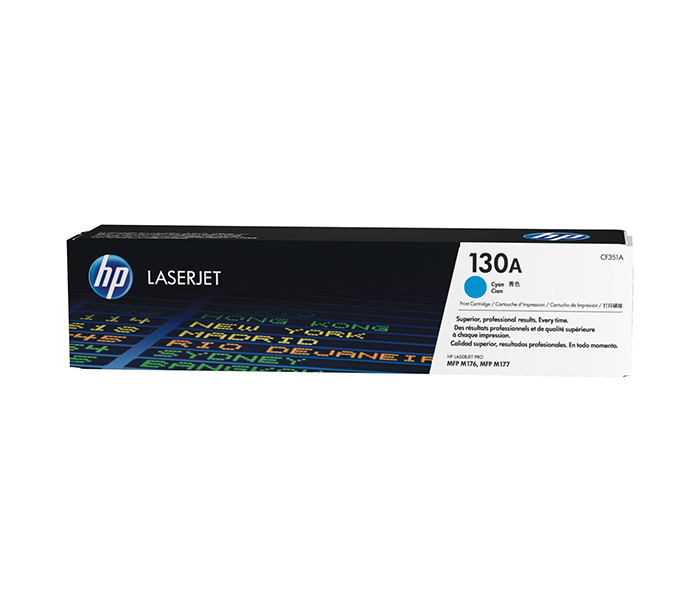 HP 130A Original LaserJet Toner Cartridge - Cyan (CF351A) - Zoom Image