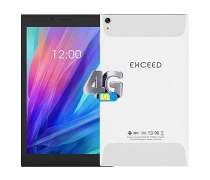 Exceed EX7S4 8GB Storage 1GB RAM Dual SIM 4G LTE Tablet - White - Zoom Image 1