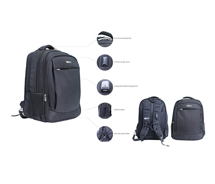 Para John PJBP6608 19-inch Smart Backpack - Black - Zoom Image 1