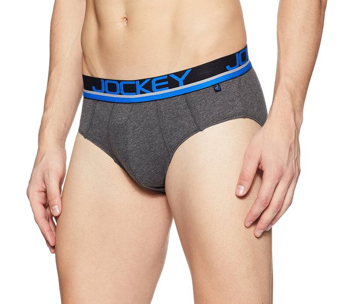 Jockey FP01-0105 Pop Colour Bold Brief, Charcoal Melange/L - Zoom Image