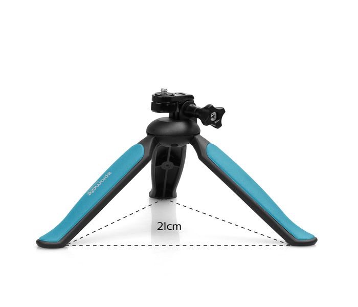 Promate HandyPod-16 Lightweight Camera Mini Tripod with 180-Degree Adjustable Head, Blue - Zoom Image 5