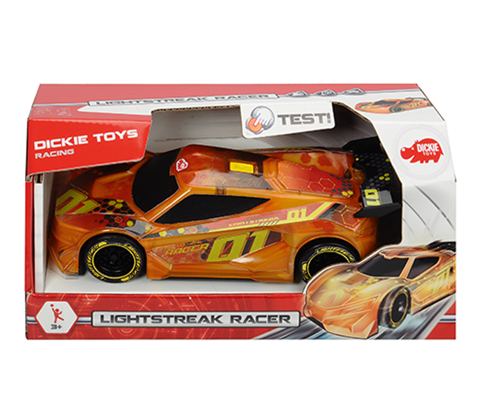 Dickie 203763002 20CM Lightstreak Racer Friction Racing Car - Red - Zoom Image 3