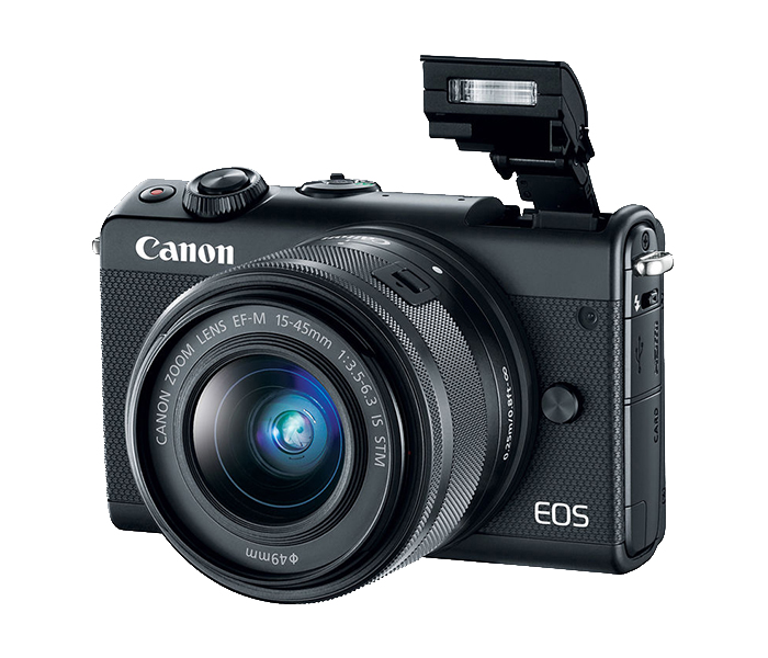 Canon EOS M100 24.2 MP Mirrorless Digital Camera with 15-45mm Lens - Black - Zoom Image 2