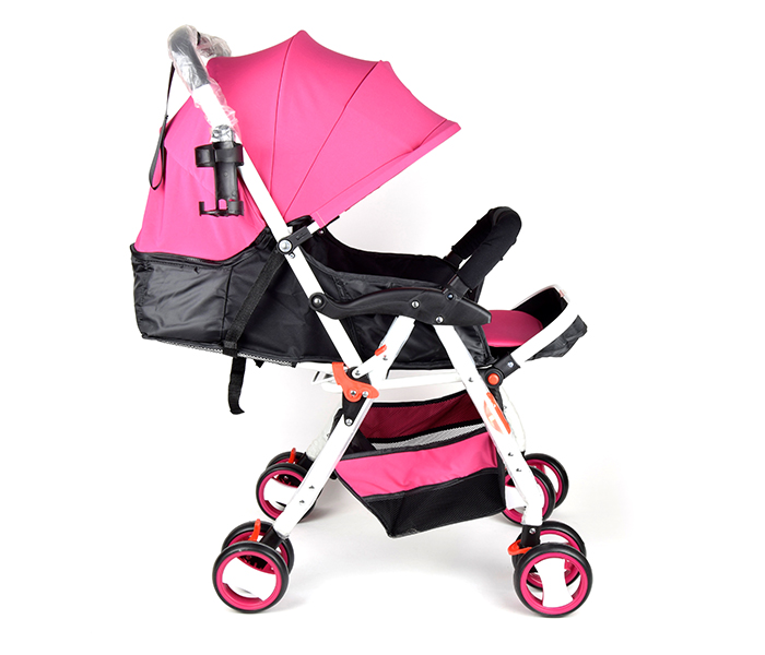 Baby Plus BP8482 Dismountable Cushion Baby Stroller - Pink - Zoom Image 1