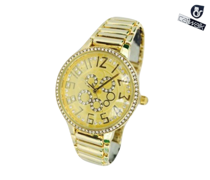 Catwalk CW-173 Genuine quality Fashionable Cz Watch For Women - Gold - Zoom Image