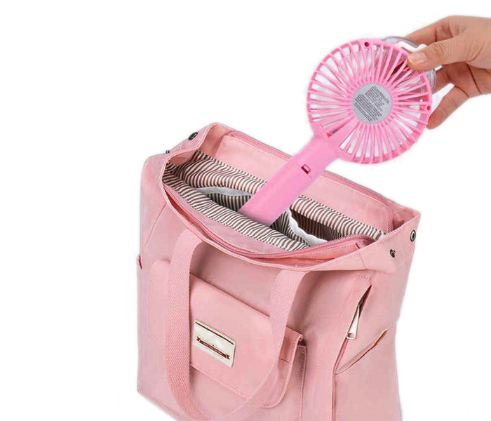 Portable Mini Air Conditioner Rechargeable USB Fan Water Spray - Pink - Zoom Image 5