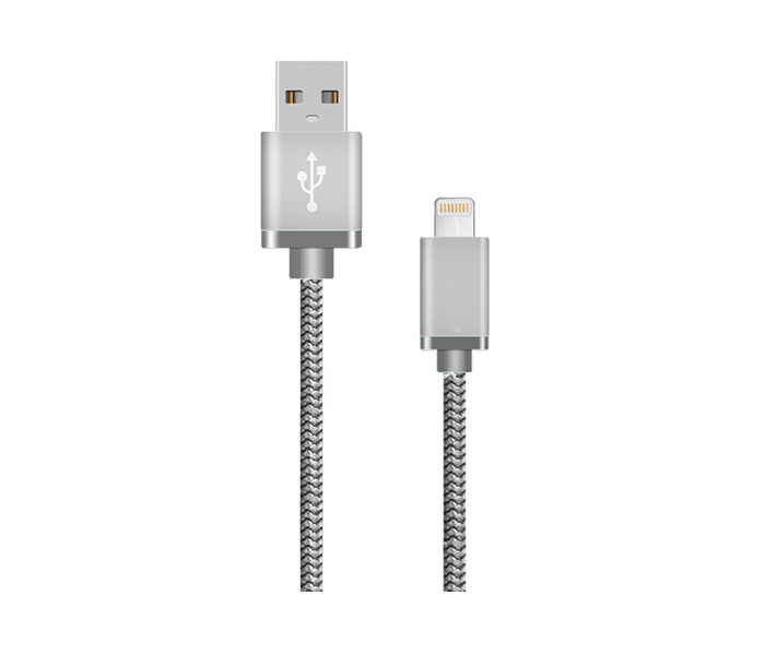 iends IN-CA8421 Braided Lightning USB Cable - Grey - Zoom Image 4