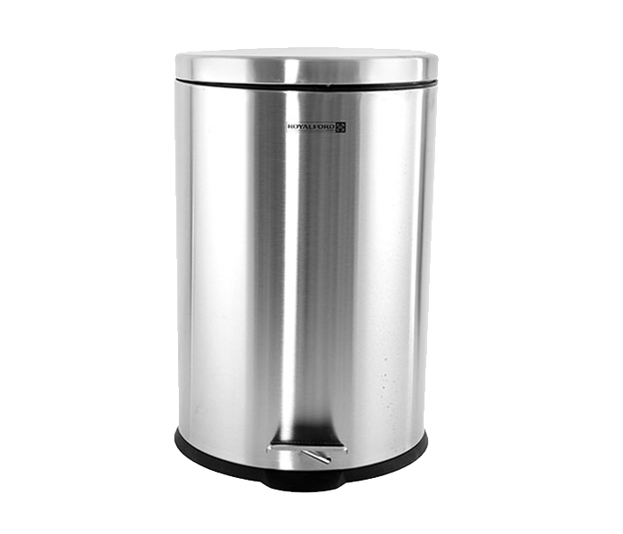 Royalford RF5128 20 Litre Stainless Steel Pedal Bin - Silver & Black - Zoom Image 3