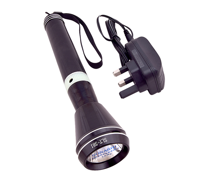 Sonashi SLT-381 Rechargeable LED Torch with Unbreakeable Glass - Black - Zoom Image 2