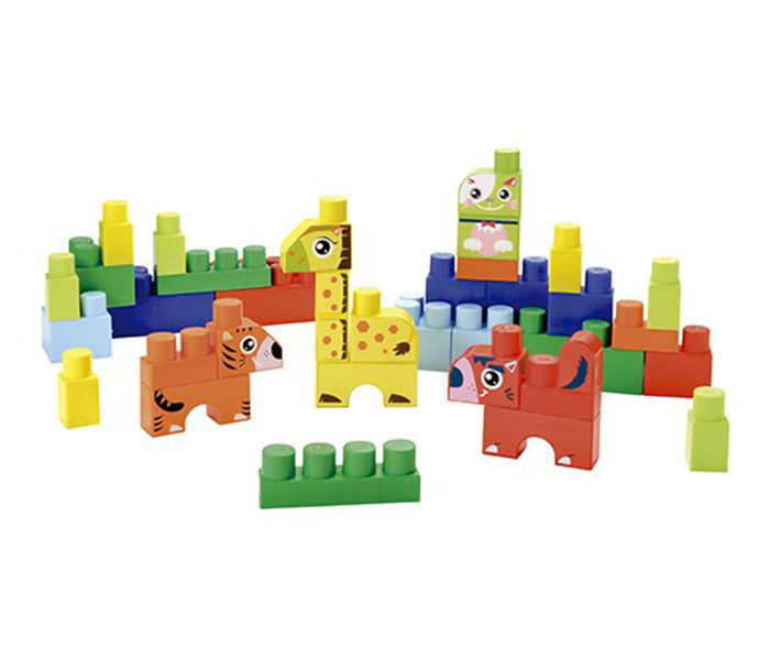 ECOIFFIER 7781 50 Pieces Abrick Maxi Boys Animals Barrel - Zoom Image 1