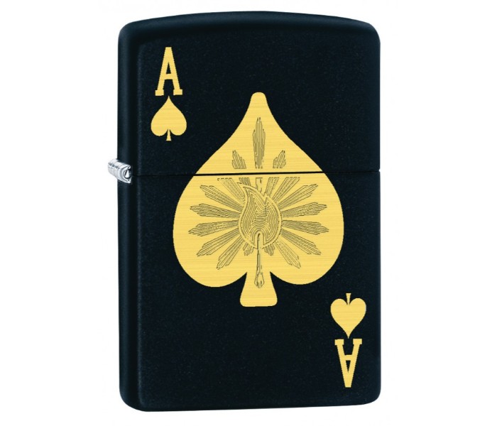 Zippo 218-040507 MP400043 Regular Zippo Ace Lighter Black - Zoom Image