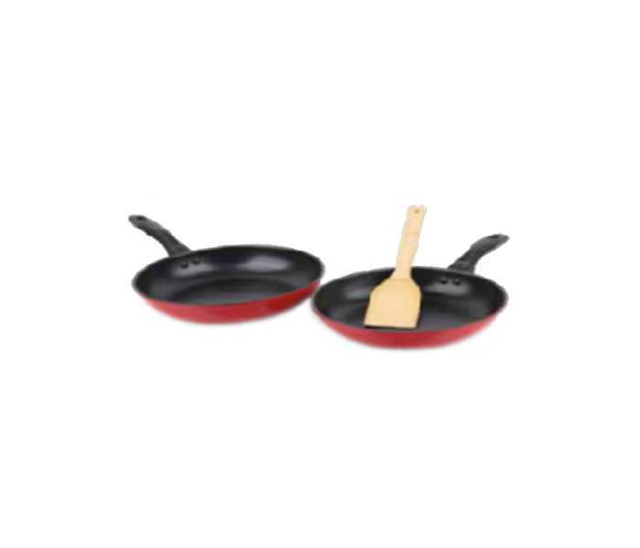 Homeway HW-2609 3 Pieces Non Stick Cooking Set - Red - Zoom Image