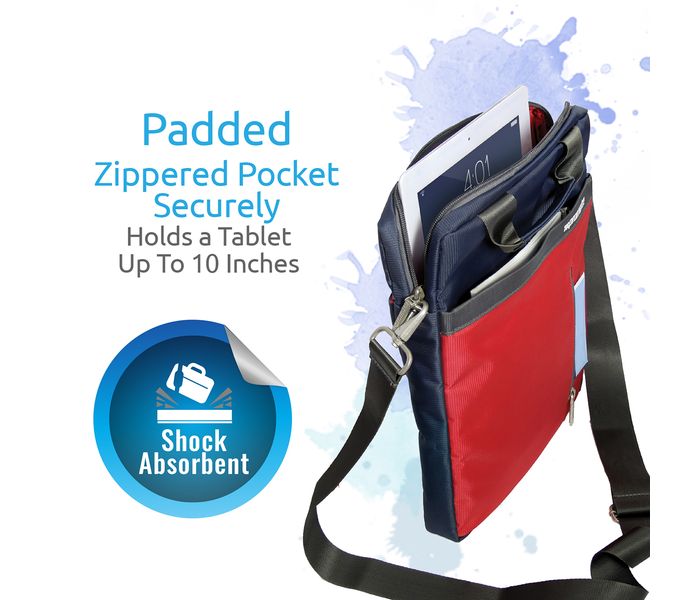 Promate Dapp-TB 10 inch Tablet Messenger Shoulder Bag, Blue - Zoom Image 2