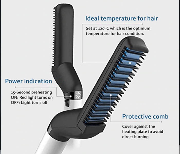 T&F 2 in 1 Electric Hair And Beard Straightener for Men - Zoom Image 3