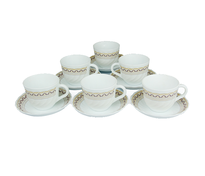 Lucca Moughul 12 Pieces Opel Cup & Saucer Set - Zoom Image 4