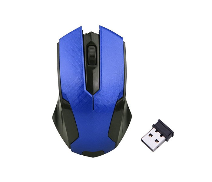 iends IE-MU989 Wireless 2400 DPi Optical USB Mouse - Blue - Zoom Image 2