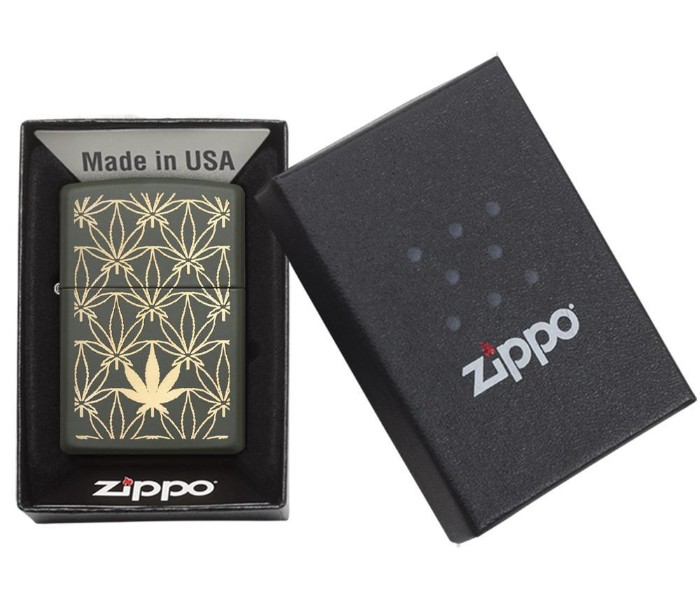 Zippo 29589 All Around Leaf Lighter Green - Zoom Image 3