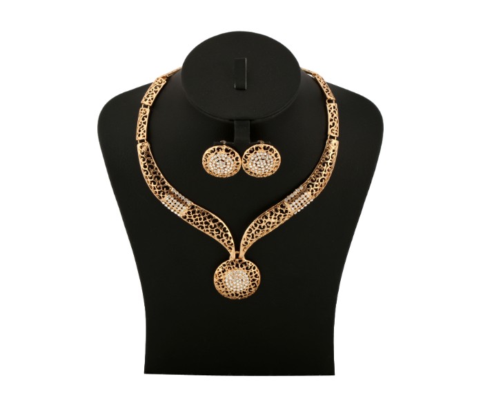 18K Gold Plated Rhinestone Jewellery Set 61154015 - Zoom Image 1