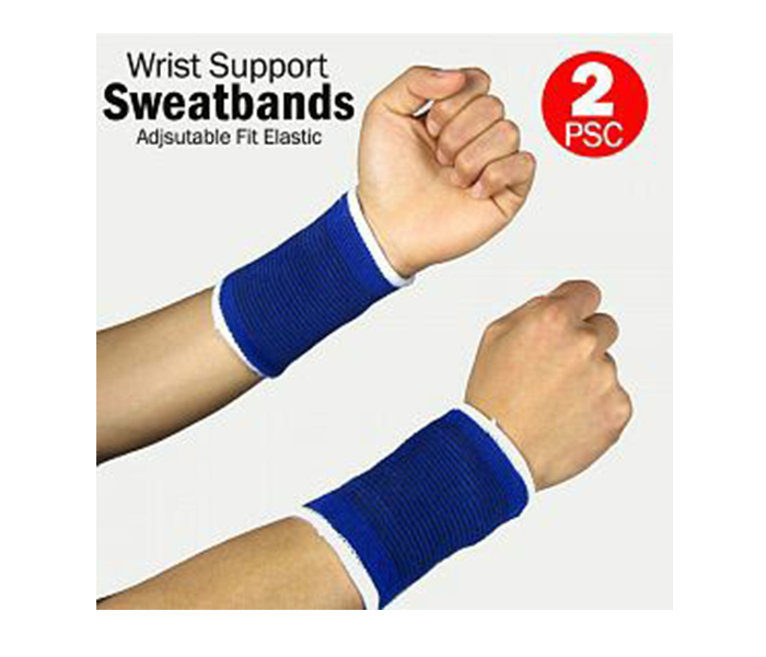 YC9206 Elastic Wrist Support Adjustable Fit Set - 2 Pieces, Blue - Zoom Image 3