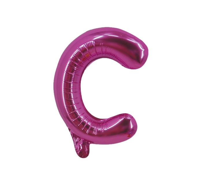 Party Time C-P-803249 Letter C 16 Inch Foil Balloon Pink - Zoom Image