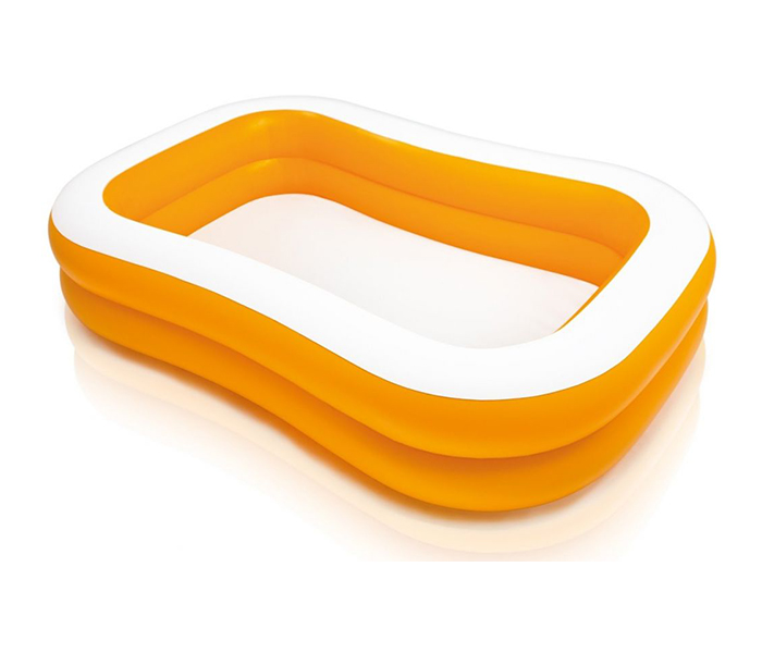 Intex ZX-57181 229 x 147 x 46CM Inflatable 2-ring Family Swimming Pool - Orange - Zoom Image 3