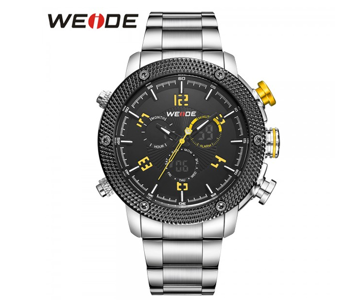 Weide WH-5206MB Analog and LCD Digital Watch Silver and Yellow - Zoom Image 1