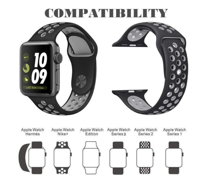 New Design Convertible Strap Band for Apple Watch 1, 2, 3 and 4 with Sweat Proof SPRB42 Multicolor - Zoom Image 1