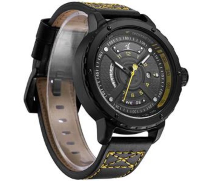 Weide UV 1609LB Mens Analog and Complete Calendar Watch Yellow and Black - Zoom Image 2