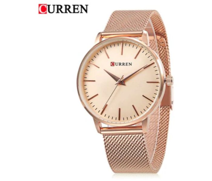 Curren 9021 Stainless Steel Analog Quartz Watch For Women Rose Gold - Zoom Image 1